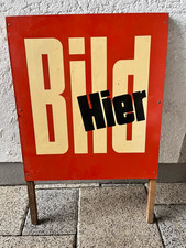 Werbeschild " HIER BILD " ca. 60er/70er Jahre / Kein Blechschild !