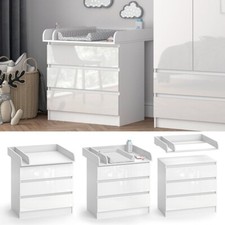 Wickelkommode "Emma", Weiß, 80 x 85.4 cm mit 3 Schubladen Vicco