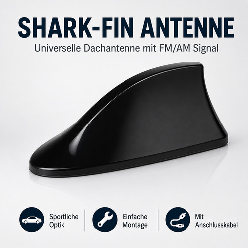 Shark fin dachantenne auto - dachantenne, fm