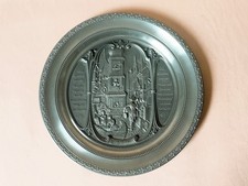 Alter BMF Zinnteller Carl Spitzweg "Der Briefbote" Zinn Wandteller Ø 25 cm 515 g