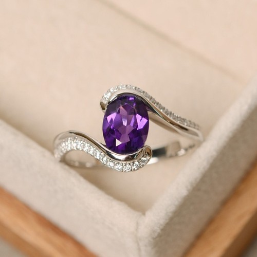 Lila amethyst ring - lila,