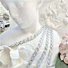 2m Strassband Silber Dekoband