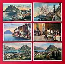 6 x AK LUGANO Schweiz um 1930 Gandria, Monte S. Salvatore und Lago See  ( 150161