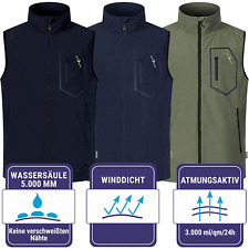 Blue Wave Herren Softshellweste Weste Lars Stehkragen Kinnschutz Bund-Kordelzug