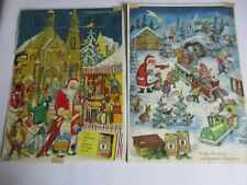 2 ALTE ADVENTSKALENDER JACOBS KAFFEE CHRISTKINDL MARKT NÜRNBERG 60er JAHRE