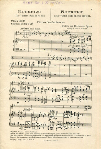 Romanze für violine solo - romanze,