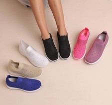 Damen Slip On Sneakers Glitzer