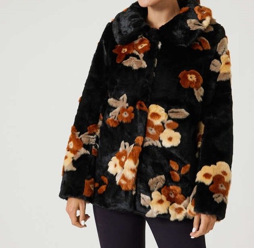 Jacke schwarz damen webpelz - jacke,