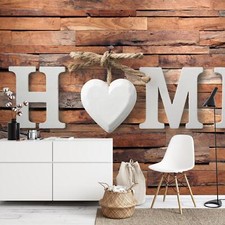 Fototapete Home Herz Holz