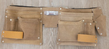 Leder Werkzeuggürtel Gürteltaschen Rindsleder natur braun TAPE HOLDER ca. 56 cm