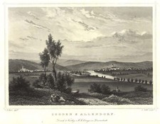 Bad Soden Allendorf Original Stahlstich Oeder 1858