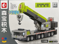 Kran Technik Klemmbausteine Kranwagen LKW Baufahrzeug Sembo 705101 236 Teile