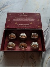 WMF   6  Serviettenringe Stil Galerie Versilbert 