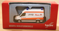 Herpa 047234 MB Sprinter 06, Rettungswagen 112, H0, 1:87, OVP