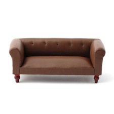 Dolls House 3957 Sofa in Lederoptik braun 1:12 für Puppenhaus