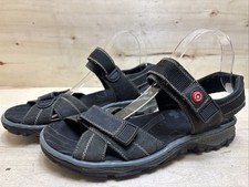 RIEKER HERRENSCHUHE TREKKING SANDALEN SANDALETTEN OUTDOOR GR:41 UK:7.5 SCHWARZ