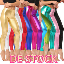 DE^unstleder Leggins Damen PU Leggings Lederoptik Lederleggings Skinny Hose 