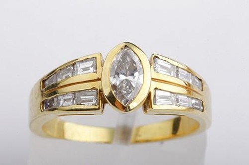 Navette diamant ring 01ct - navette,