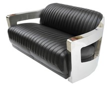 Ledersofa Dreisitzer Couch