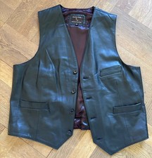 Lederweste In schwarz, weiches