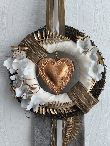 Herbstkranz hochzeit braun - herbstkranz,