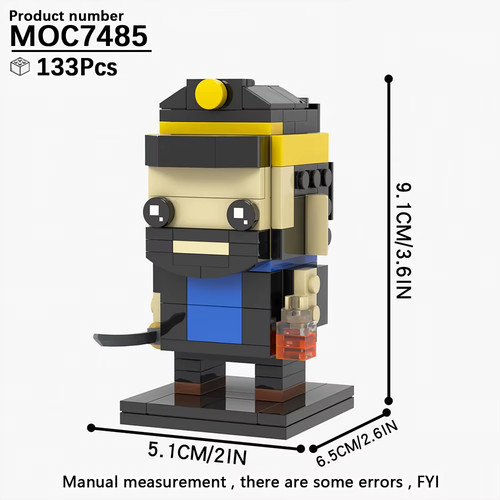 Brickheadz captain haddock - captain,