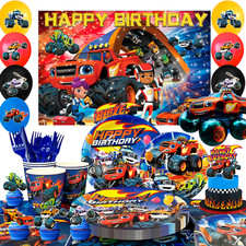 Monster Truck Birthday Supplies, 140 Pcs Blaze Geburtstags Dekoration Set