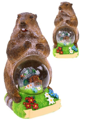 Murmeltier schneekugel - murmeltier,