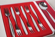 WMF ROM Cromargan  6 Kuchengabeln + 1  Sahnelöffel/Tassenlöffel 17 cm ovp