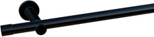 Gardinenstange schwarz 1-läufig 20 mm ab 100 cm Vorhang Garnitur (462)