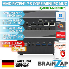 AMD Ryzen 8-Core Mini Gaming PC NUC Radeon 4,4 GHz 16GB RAM 512GB SSD WLAN Win11