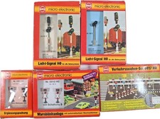 5x BUSCH Konvolut 1:87 Signal Bahnübergang Warnkreuze Verkehrszeichen