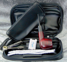 Angelo Pfeifen Einsteiger-Set, Pfeife + Tasche + Stopfer + Filter Set 2 Neu!