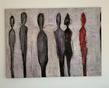 Ölbild, Leinwandbild Menschen. Öl auf Leinwand 140x100