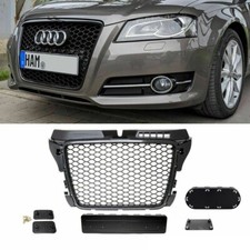 Kühlergrill Wabengrill Schwarz Glanz passt für Audi A3 8P Facelift 08-13 und RS3