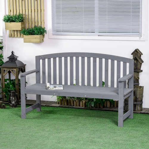 Outsunny sitzer gartenbank - outsunny, 2-sitzer