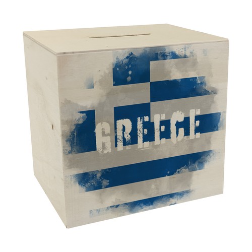 Spardose aus holz mit - holz,