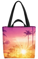 Palmen Sonnenuntergang Tasche
