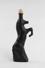 Deko Glas Flasche Pferd 0,35 Liter Füllvolumen schwarz satiniert