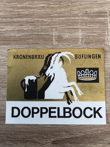 Bieretikett kronenbrauerei - bieretikett,
