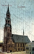 Ak Zwickau in Sachsen, Marienkirche,  Turm,  Architektur - 4849810
