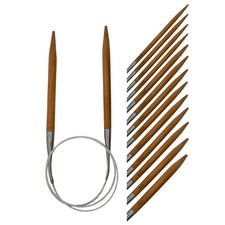 Bambus rundstricknadel mit - bambus,