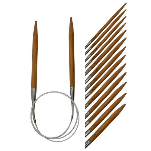 Bambus rundstricknadel mit - bambus,
