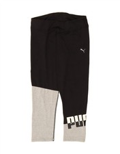 Puma Damen Graphic Capri Leggings UK 16 Large schwarz Colourblock DG43
