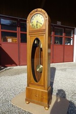 ca.1920 STANDUHR LFS LORENZ FURTWÄNGLER & SÖHNE Nußbaum mit 2 Gewichte läuft OK