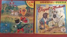 2x Puzzle 3 x 36 Teile Grimms Märchen/ Vogelhochzeit 18 x 18 cm Legespiel 