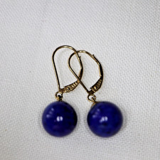 Lapislazuli Ohrhänger , 333 Gold , 27 mm , 4,0 g