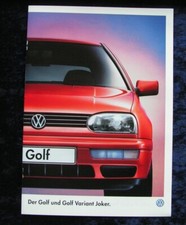 VW Golf 3 Joker und Variant Joker, Prospekt 12.1996