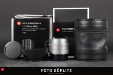 Leica M 28mm 2.0 ASPH silber 11661 6bit Service 24.04.25 FOTO-GÖRLITZ Verkauf