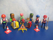 5 x Bauarbeiter - Schweißer mit Gerät Maske Bau  Figur Playmobil 6512